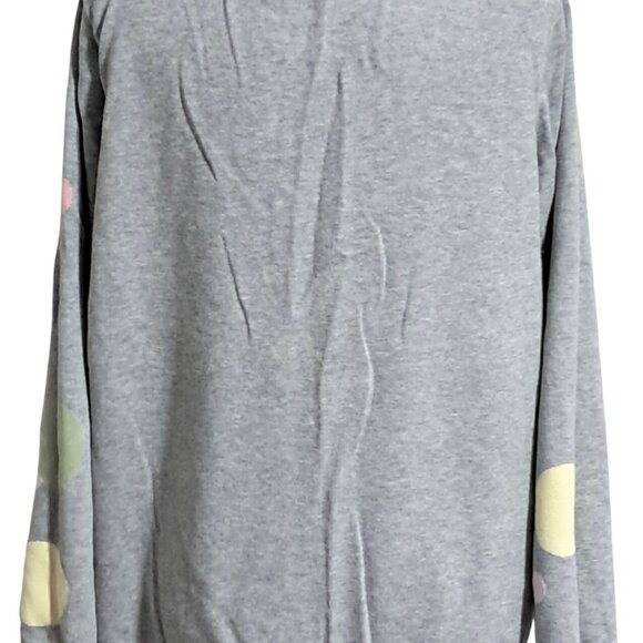 Pastel Dots Cardigan Sweater Womens 1X by CJ Banks Button Front Gray Pink Blue Y - Picture 2 of 8